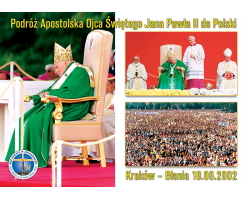 Pocztówka Ojciec Święty Jan Paweł II w Polsce 2002 - Kraków - Błonia 18.08.2002